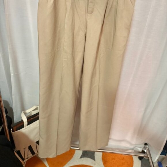 Grey Lab Beige Wide Leg Suit Pants - Picture 2 of 3